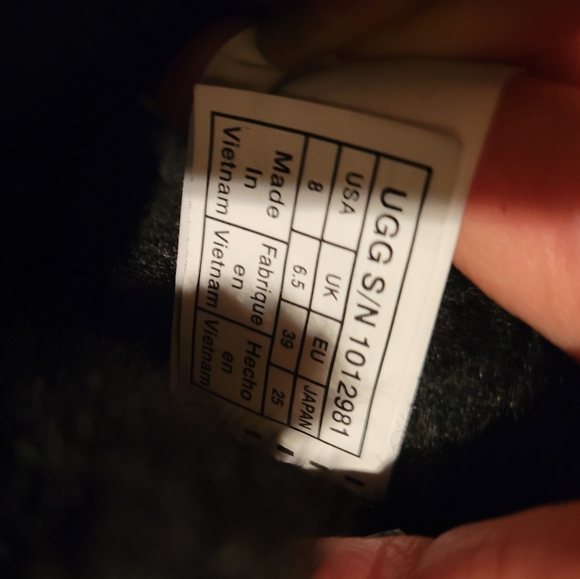 Ugg Meilani Suede Double Bow Sheepskin Sherpa Black Boots S/N 1012981 #369 - Picture 11 of 15